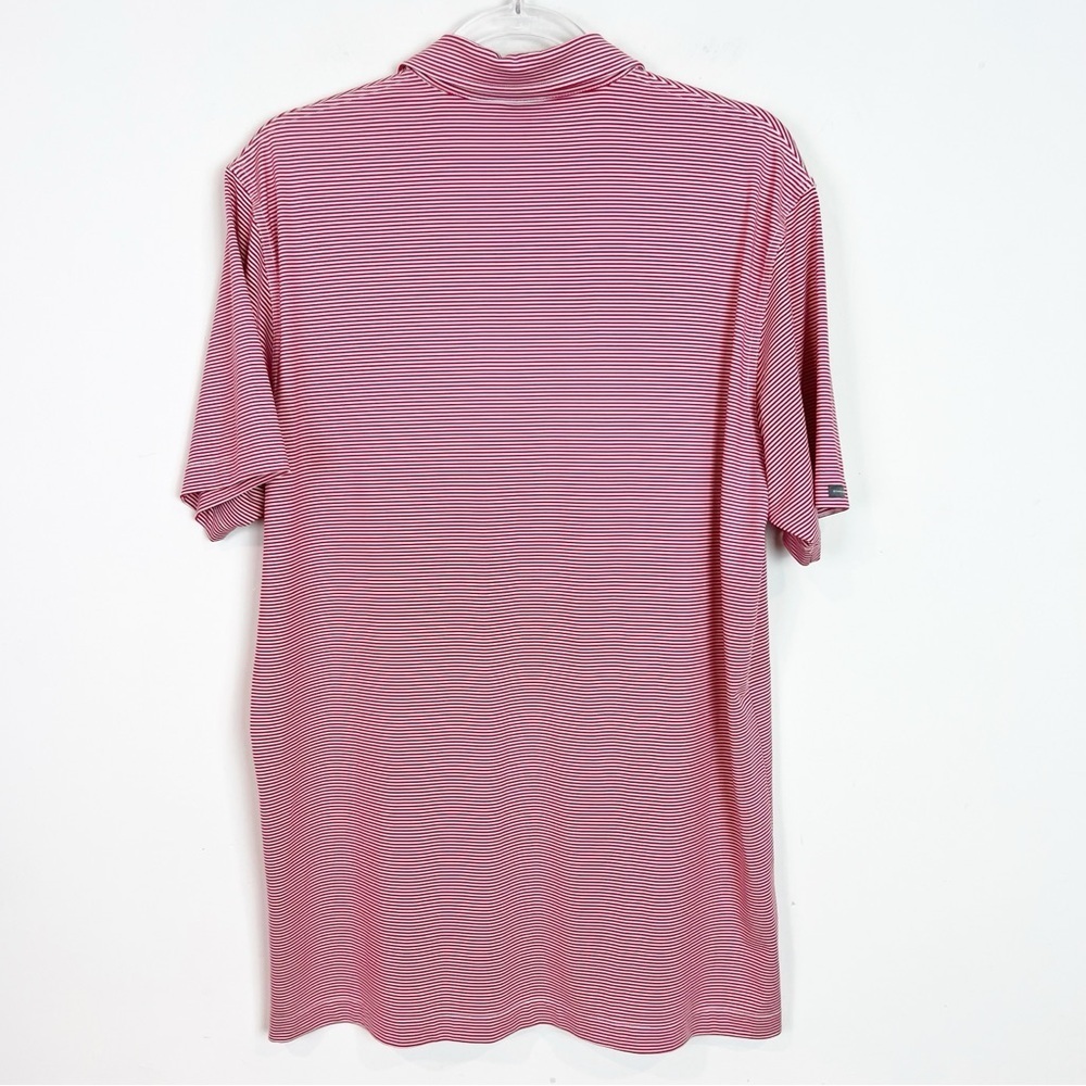 DUNNING GOLF RED STRIPE SHORT SLEEVE GOLF POLO SHIRT MENS MEDIUM - Picture 4 of 4